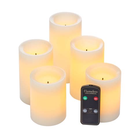 Enjoy the convenience and safety of Leejec's flameless taper candles